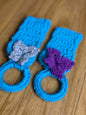 Bright Blue Towel Holders